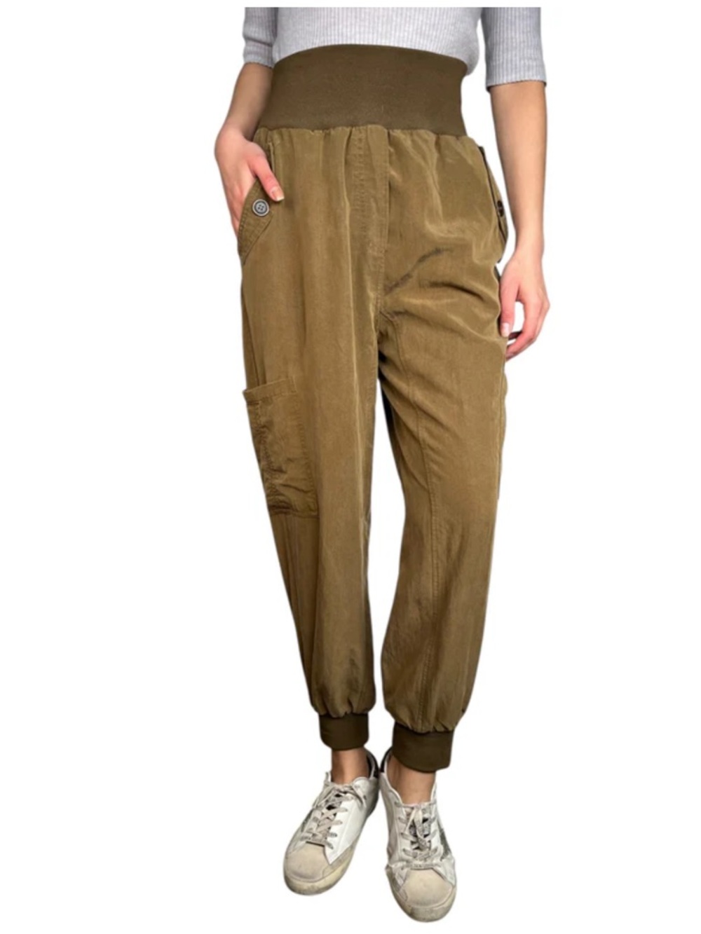 Maeve Cicerone Olive Cargo Jogger Ballon Pant XS